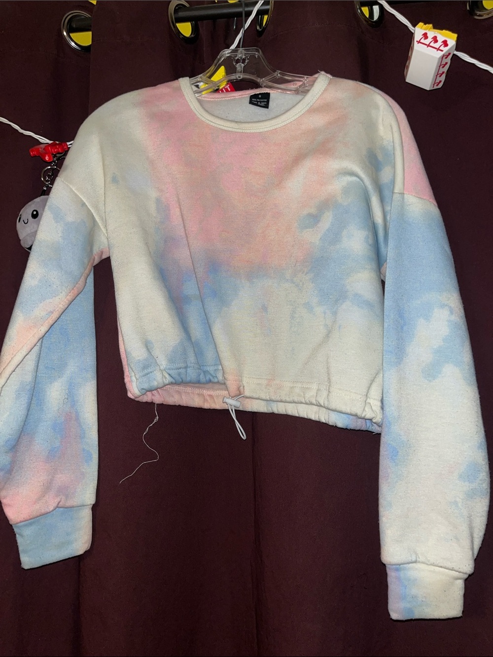 Tie-Dye Pastel Cropped Sweatshirt - Women
